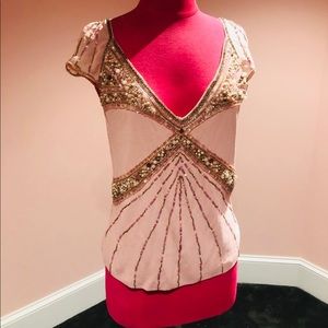 Pierri NWT sequin beaded knit top
